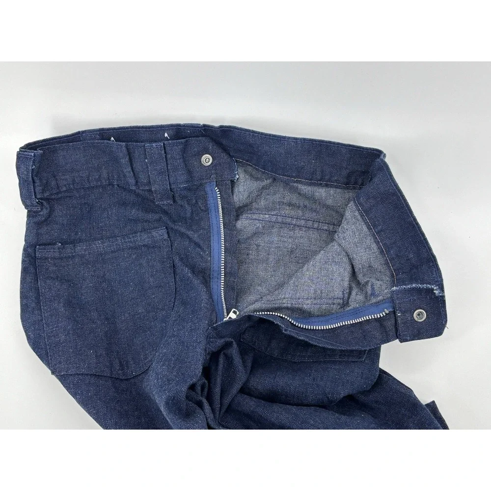 Ely Seafarer STYLE Denim Jeans 1970s Vintage Bell Bottoms US Sanforized 26x35